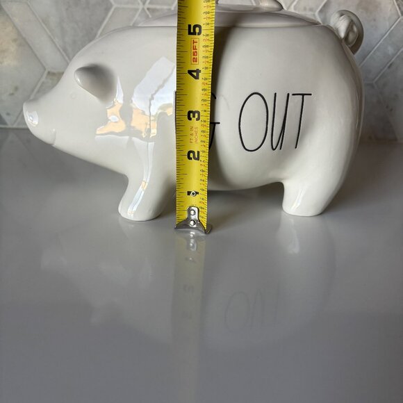 Rae Dunn Ceramic Pig Out White Pig Container Canister with Lid Brand New - Picture 10 of 10